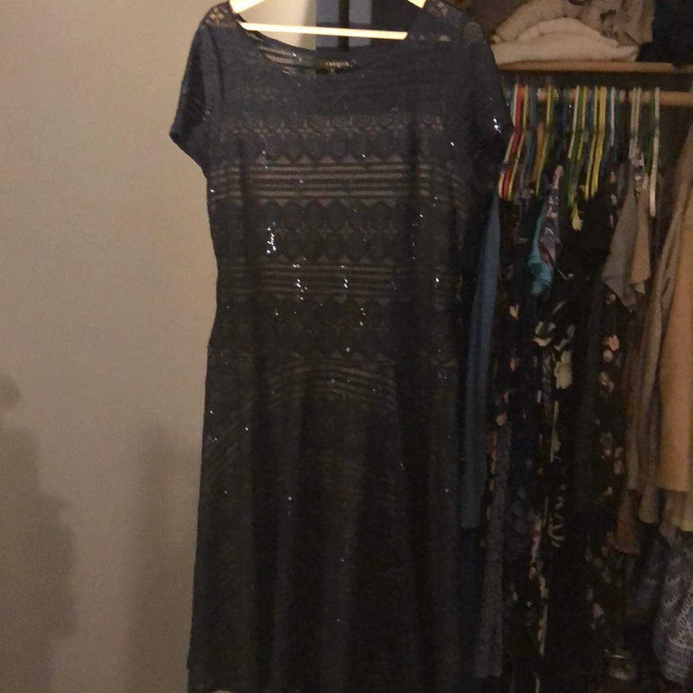 Sangria Navy Sequin Dress